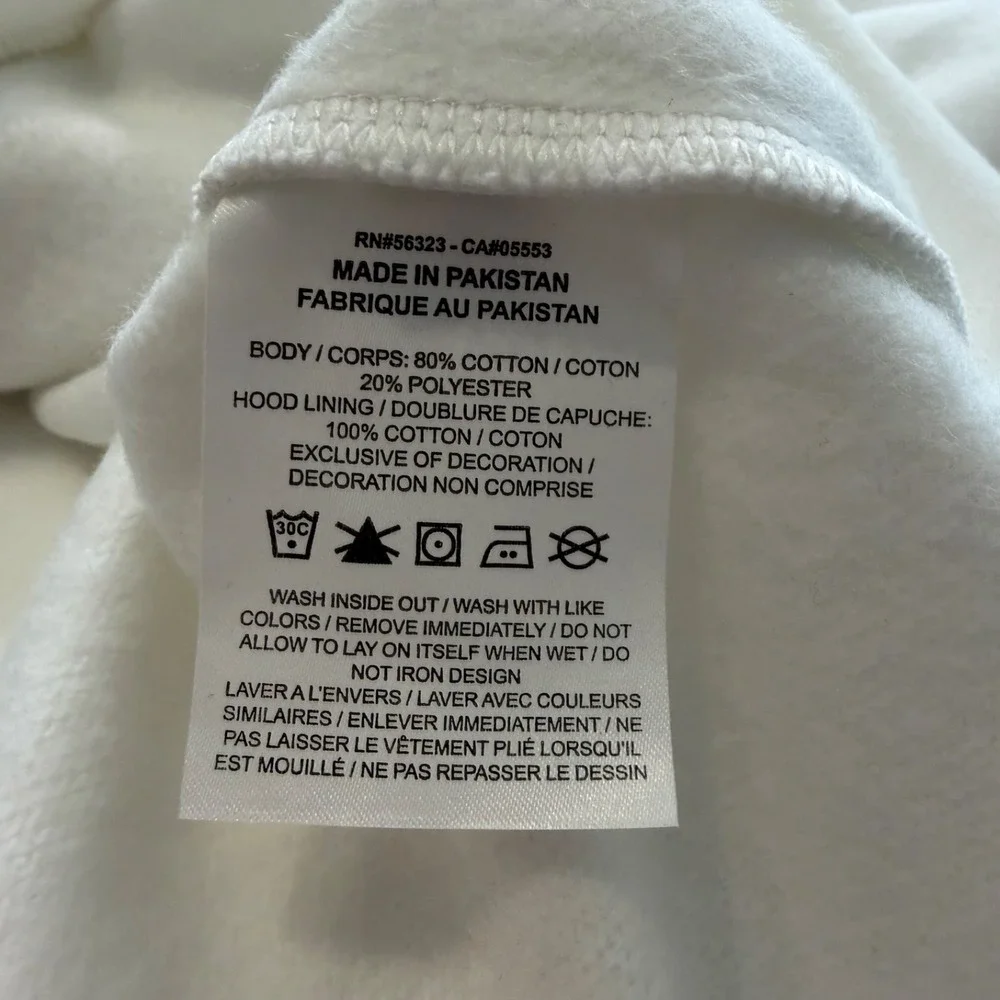 Nike Sportswear Pullover Hoodie Womens L White Fleece Sweatshirt BV4124 100